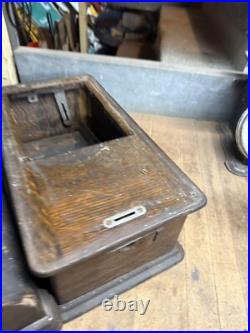 Edison Home Phonograph Cylinder Record Player Machine Wood Cabinet Case Parts