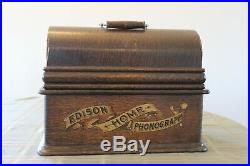 Edison Home Phonograph Cylinder Record Player with Cygnet Horn + C Reproducer