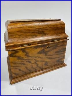 Edison Record Player Wood Storage Box Antique Phonograph Cabinet Only