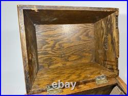 Edison Record Player Wood Storage Box Antique Phonograph Cabinet Only