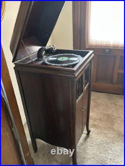 Edison W-250 Wind Up Diamond Record Phonograph Player Model 250 Works Local Pick