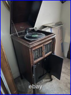 Edison W-250 Wind Up Diamond Record Phonograph Player Model 250 Works Local Pick