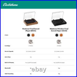 Electrohome Vinyl Record Player, Belt-Drive Turntable, Bluetooth, Vinyl-to-MP3