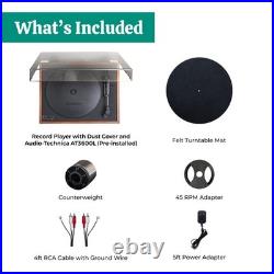 Electrohome Vinyl Record Player, Belt-Drive Turntable, Bluetooth, Vinyl-to-MP3