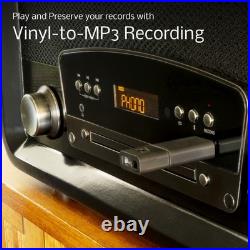 Electrohome Vinyl Record Player, Bluetooth Radio CD Vinyl to MP3, Cleaning Kit