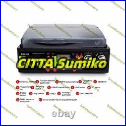 European retro phonograph audio modern record player vinyl record player