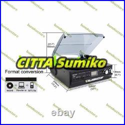 European retro phonograph audio modern record player vinyl record player