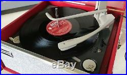 Fab DANSETTE SENATOR 1960s RECORD PLAYER in CLASSIC RED. Full Refurb