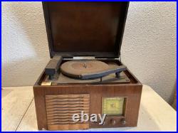Federal Tabletop Radio Record Player Phonograph Combo Mid-Century Wood