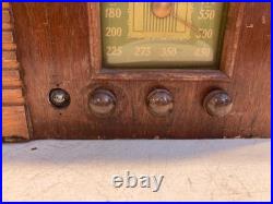 Federal Tabletop Radio Record Player Phonograph Combo Mid-Century Wood
