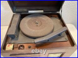 Federal Tabletop Radio Record Player Phonograph Combo Mid-Century Wood