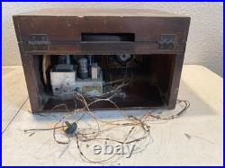 Federal Tabletop Radio Record Player Phonograph Combo Mid-Century Wood