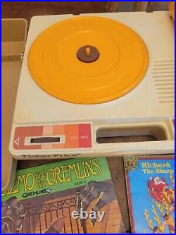Fisher Price 1978 Record Player Portable 825 TESTED 33 & 45 RPM & 12 + Records