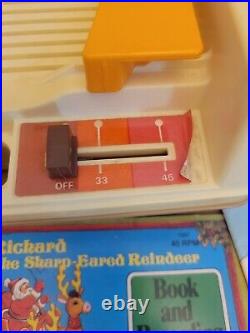 Fisher Price 1978 Record Player Portable 825 TESTED 33 & 45 RPM & 12 + Records