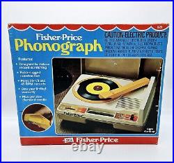 Fisher Price Phonograph 1984 Record Player Vintage New in Open Box