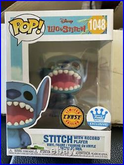 Funko POP! Disney STITCH With Record Player CHASE #1048 withPROTECTOR