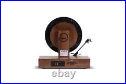 Fuse GLD Vertical Vinyl Record Player with Speakers, Bluetooth, AUX Gold Trim