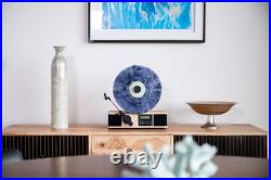 Fuse Wrap Vertical Vinyl Record Player Radio, Bluetooth, Alarm Clock Bamboo