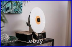 Fuse Wrap Vertical Vinyl Record Player Radio, Bluetooth, Alarm Clock Bamboo