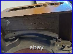 GLF Vintage Phonograph Mid-Century Bent Plywood MCM Record Player Radio Tube