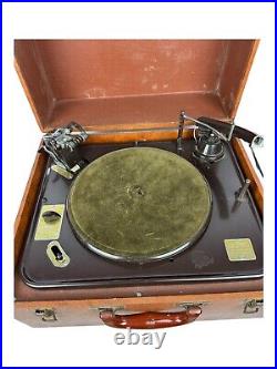 Garrard RC80 Turntable Record Player Missing Head shell Powers On And Turns