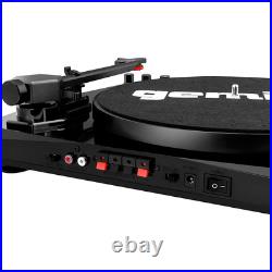 Gemini TT-900BB Record Player withBluetooth and Dual Stereo Speakers Black LN