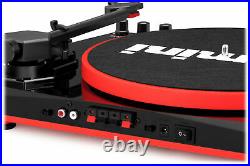 Gemini TT-900BR Vinyl Record Player Turntable+Dual Bluetooth Speakers+Headphones