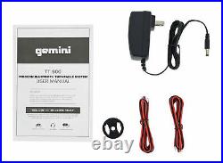 Gemini TT-900BR Vinyl Record Player Turntable+Dual Bluetooth Speakers+Headphones