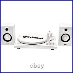 Gemini TT-900WW Record Player With Bluetooth and Dual Stereo Speakers White