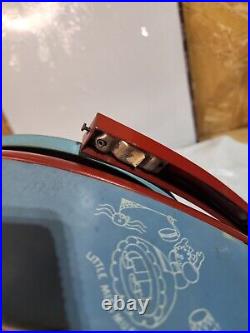 General Electric Toy Tear Drop Record Player Model 186-3 Rare Red Blue Nursery