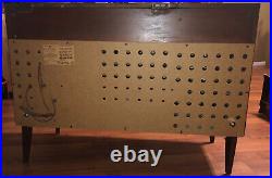 General Electric Vintage Mid Century Modern Stereo Console Record Player Radio