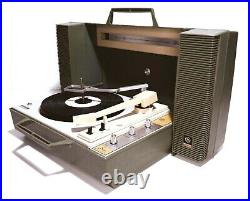 General Electric Wildcat Stereo Portable Record Player Turntable Green Works