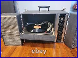 Gerrard Symphonic Skyliner Portable Record Player & Speakers TESTED & WORKING