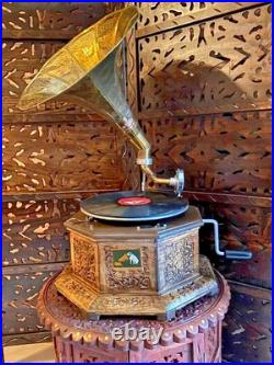 Gramophone Fully Functional Working Wind-Up HMV Phonograph Record Player