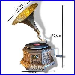 Gramophone Fully Functional Working Wind-Up HMV Phonograph Record Player