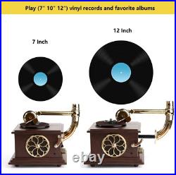 Gramophone Record Player Retro Turntable All in One Vintage Phonograph Nostal Gramophone Record Player Retro Turntable All in One Vintage Phonograph Nostal