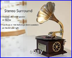 Gramophone Record Player Retro Turntable All in One Vintage Phonograph Nostalgic