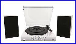 HMDX JAM TURNTABLE HX-TB102 3 Speed Vinly Record Player 32w SPEAKERS AUX White