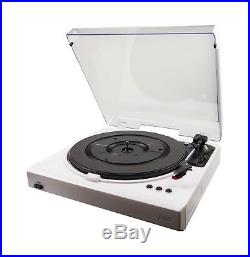 HMDX JAM TURNTABLE HX-TB102 3 Speed Vinly Record Player 32w SPEAKERS AUX White