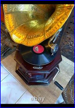 HMV Gramophone Antique Fully Funtional Working Fhonograpf Win-Up Record Player