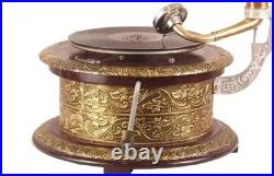 HMV Gramophone Fully Functional Working Phonograph, win-up record player gift