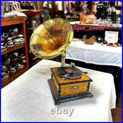 HMV Gramophone Fully Working Phonograph, win-up record player Gramophone