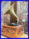 HMV_Gramophone_Record_player_phonograph_Brass_Horn_win_up_Replica_Handmade_Gift_01_pbbg