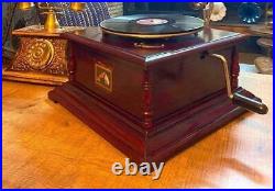 HMV Working Gramophone Player Phonograph Vintage look Vinyl Recorder Wind up