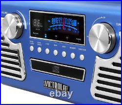 Haley Retro Bluetooth Record Player & Multimedia Center with Built-In Speakers Haley Retro Bluetooth Record Player & Multimedia Center with Built-In Speakers