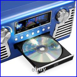 Haley Retro Bluetooth Record Player & Multimedia Center with Built-In Speakers Haley Retro Bluetooth Record Player & Multimedia Center with Built-In Speakers