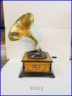 Handmade HMV 78 RPM functional working gramophone phonograph Record with player