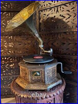 Handmade working Gramaphone record Player Phonograph Gramophone embroidered Handmade working Gramaphone record Player Phonograph Gramophone embroidered