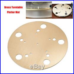 HiFi Brass Turntable Platter Mat Audiophile for Vinyl LP Record Player 2mm Pad h
