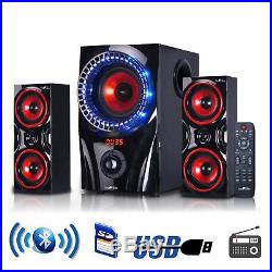 Home Theater Stereo Audio System Bass Sound Speakers Wireless Bluetooth USB FM
